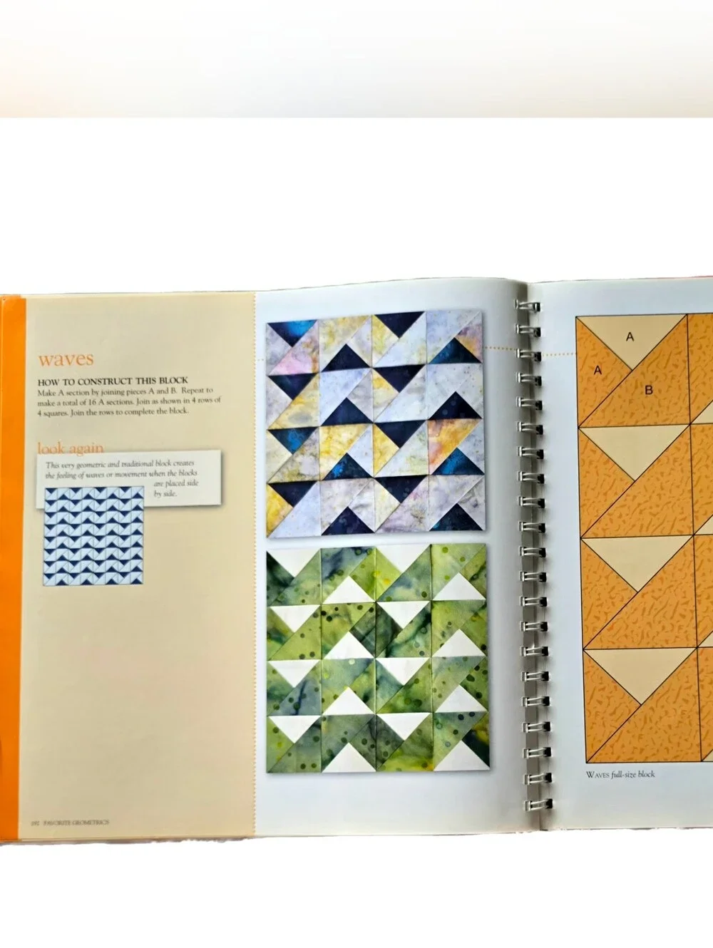 Vintage Quilting Pattern Library- 101 Full-Size Quilt Blocks Book-Hardcover-GUC